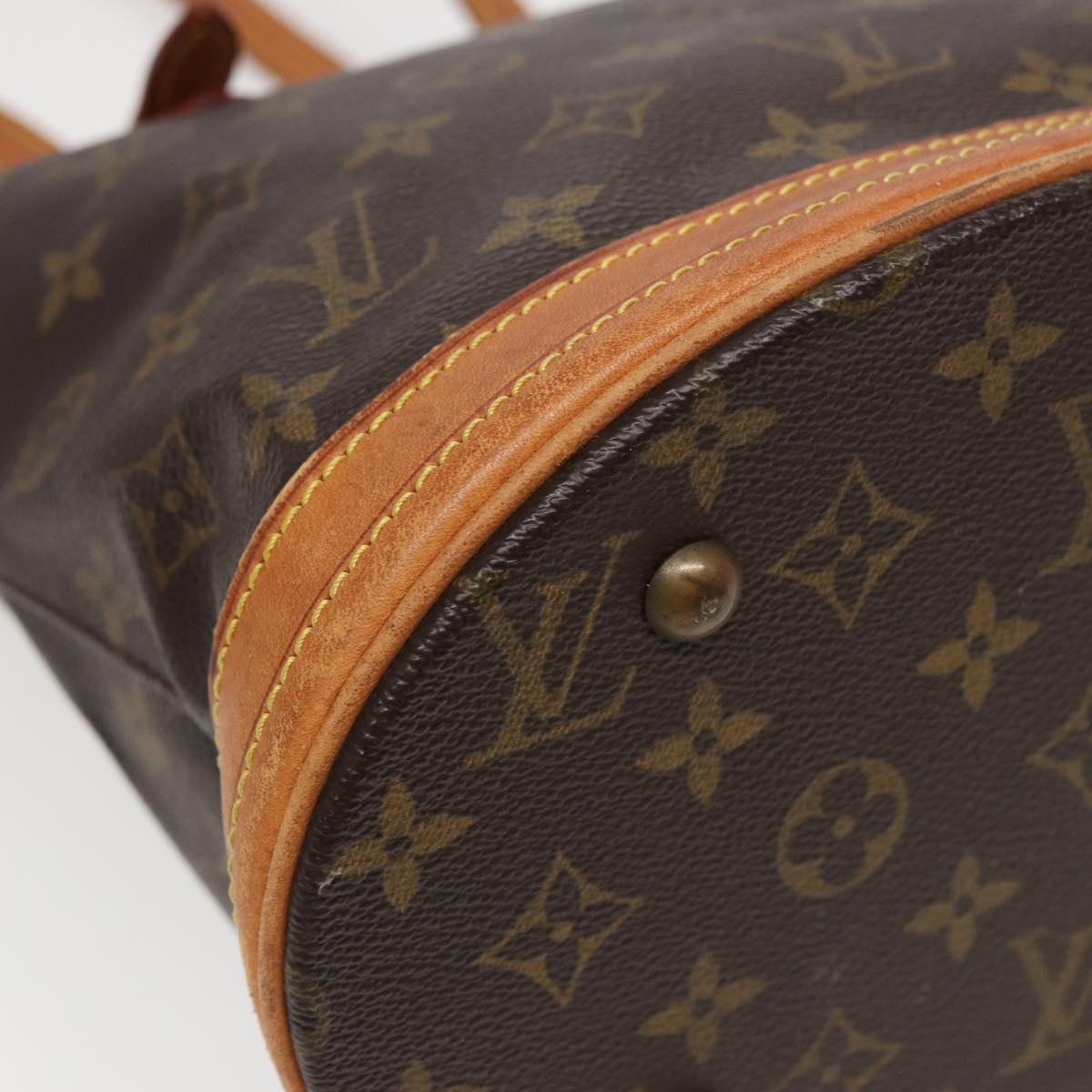 LOUIS VUITTON Monogram Bucket PM Shoulder Bag M42238 LV Auth 78858