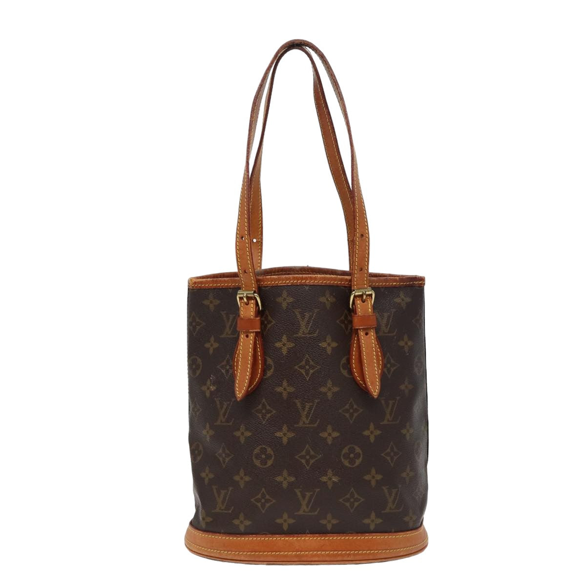 LOUIS VUITTON Monogram Bucket PM Shoulder Bag M42238 LV Auth 78858