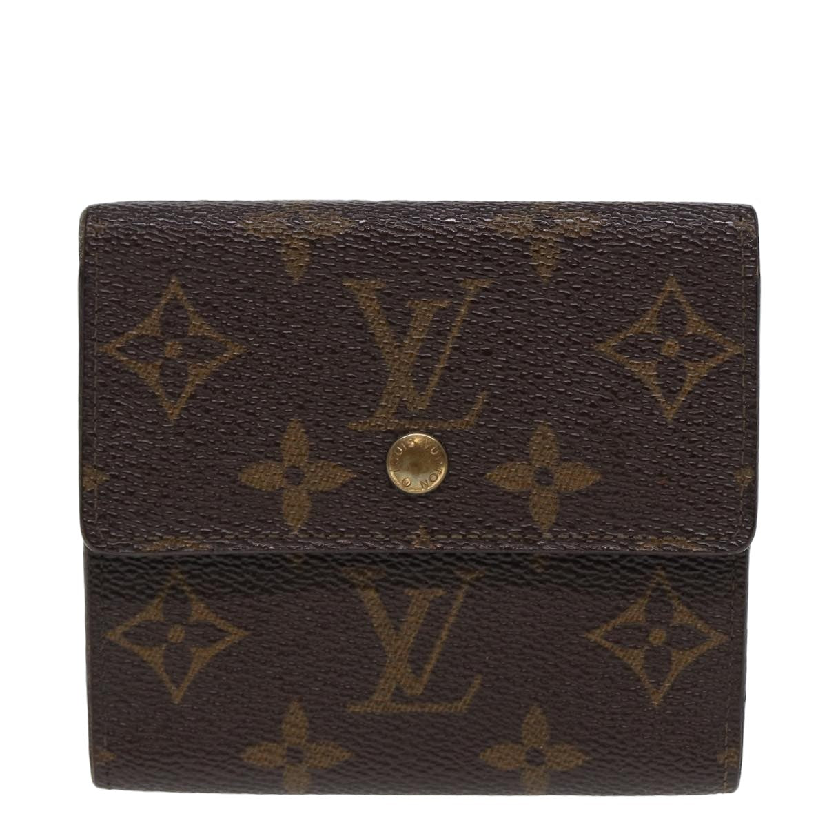 LOUIS VUITTON Monogram Portefeuille Elise Trifold Wallet M61654 LV Auth 78866