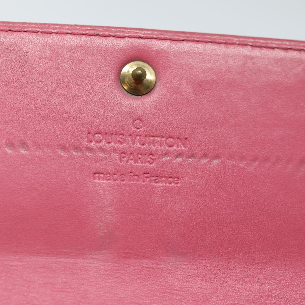 LOUIS VUITTON Vernis Portefeiulle Sarah Wallet Fran Boise M9140F LV Auth 78867