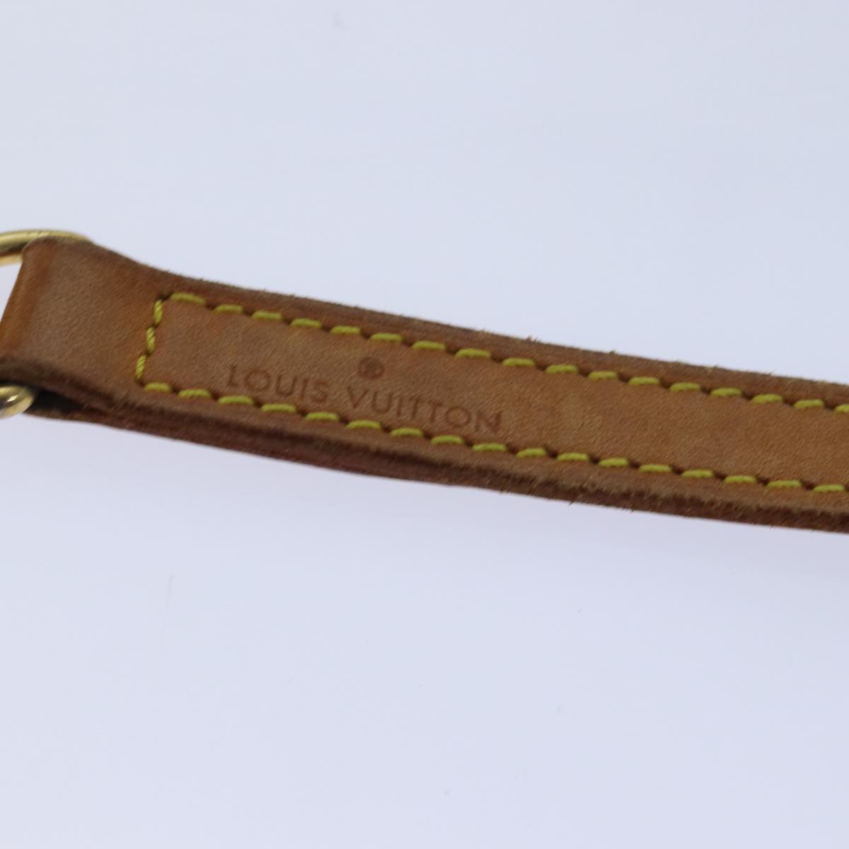 LOUIS VUITTON Shoulder Strap Leather 37.4"" Beige LV Auth 78872