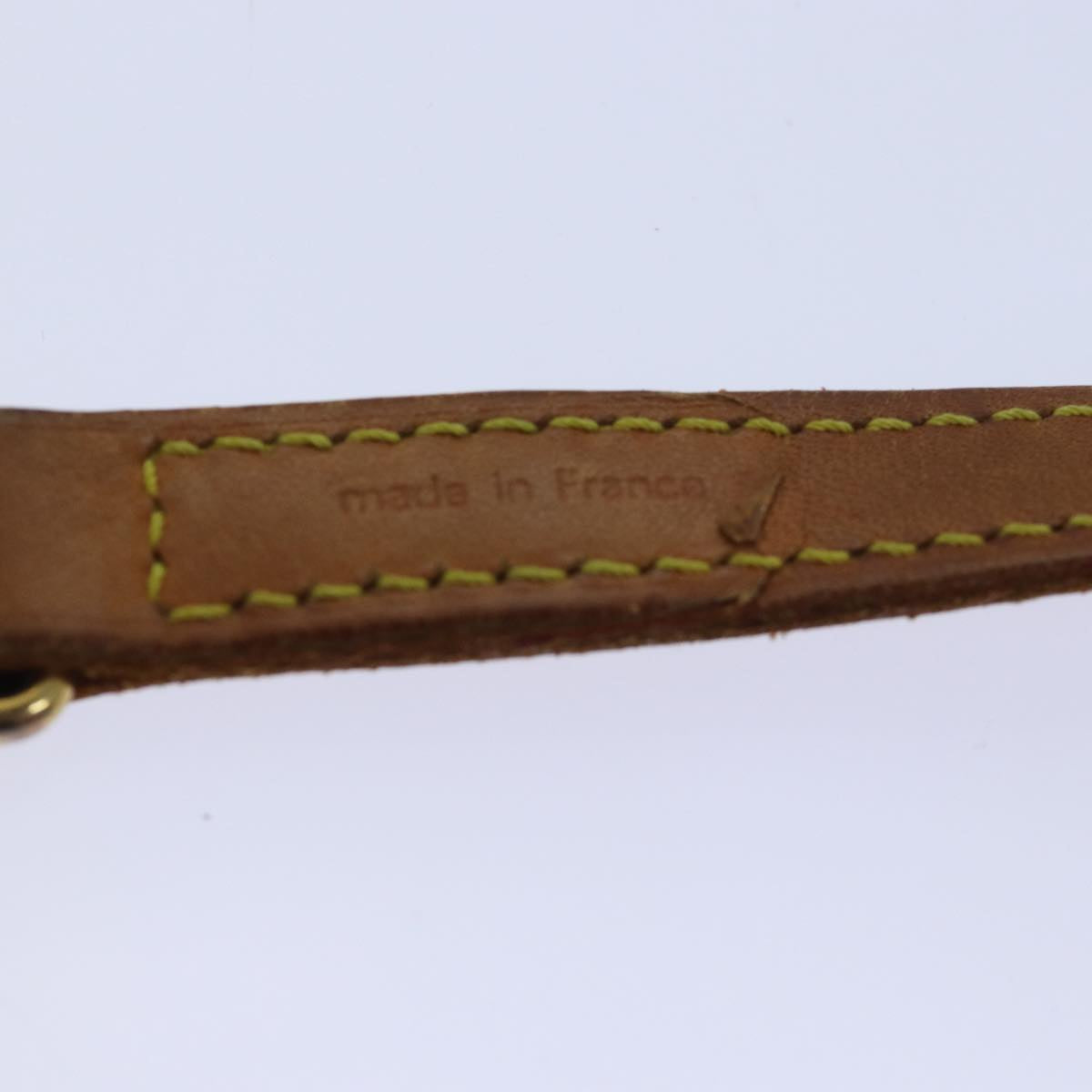 LOUIS VUITTON Shoulder Strap Leather 37.4"" Beige LV Auth 78872