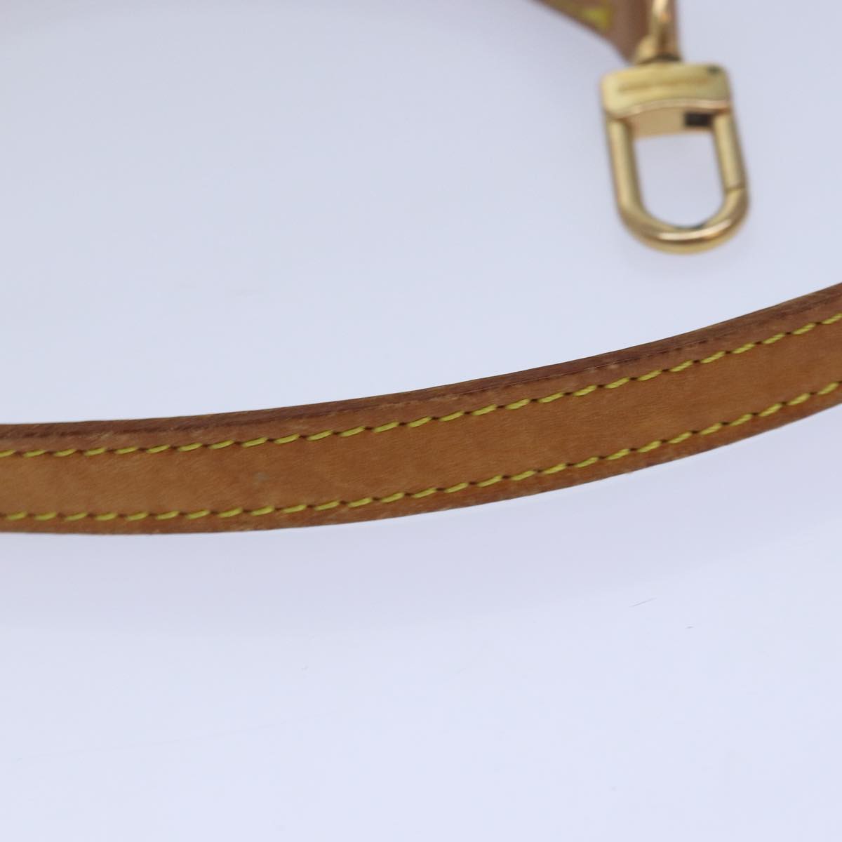 LOUIS VUITTON Shoulder Strap Leather 37.4"" Beige LV Auth 78872