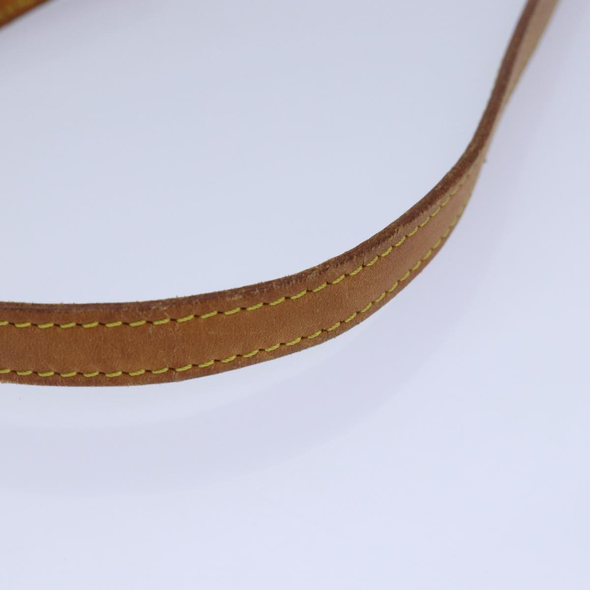 LOUIS VUITTON Shoulder Strap Leather 37.4"" Beige LV Auth 78872