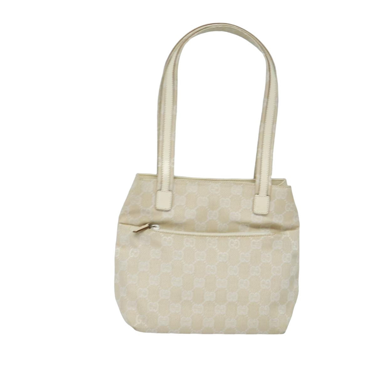 GUCCI GG Canvas Shoulder Bag White 002 1075 Auth 78892