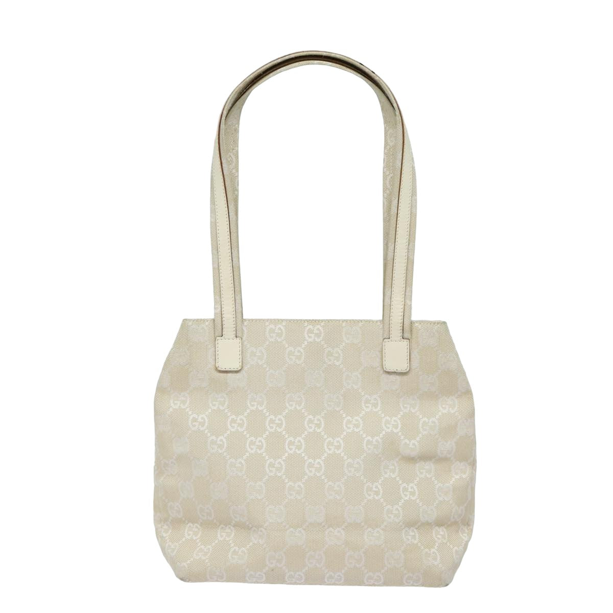 GUCCI GG Canvas Shoulder Bag White 002 1075 Auth 78892 - 0