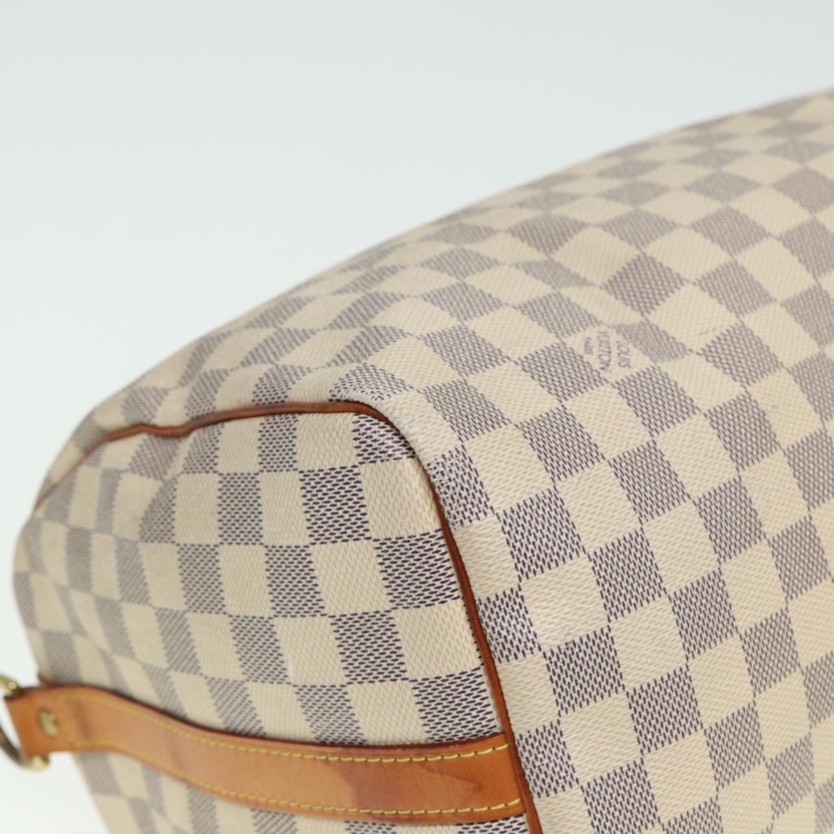 LOUIS VUITTON Damier Azur Speedy Bandouliere 30 Hand Bag 2way N41052 Auth 78898