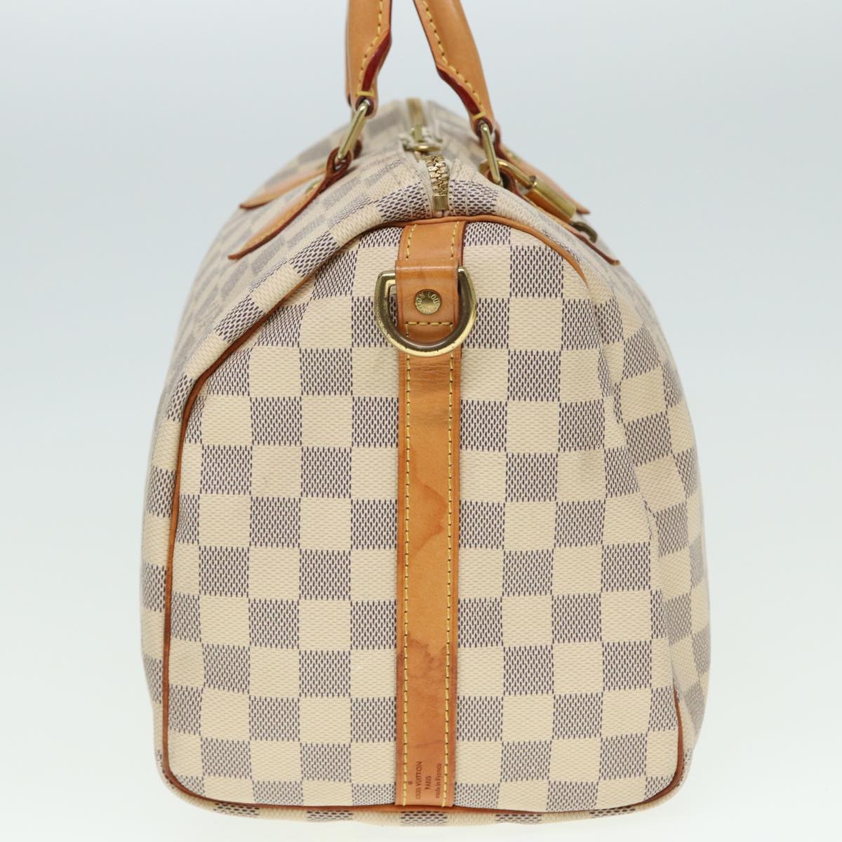 LOUIS VUITTON Damier Azur Speedy Bandouliere 30 Hand Bag 2way N41052 Auth 78898