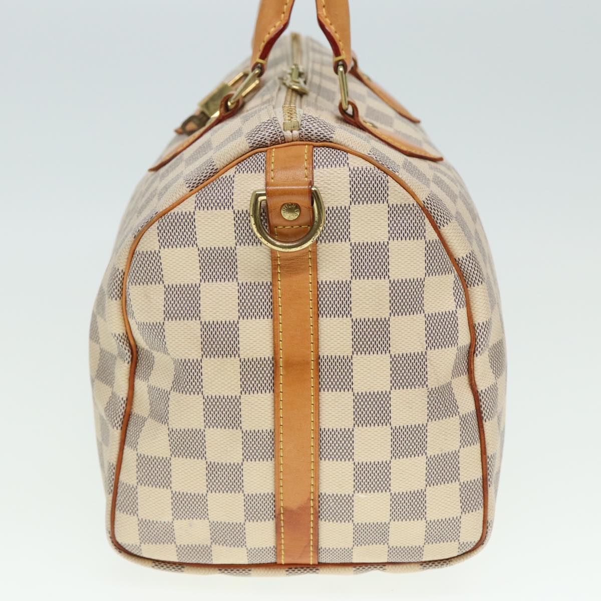 LOUIS VUITTON Damier Azur Speedy Bandouliere 30 Hand Bag 2way N41052 Auth 78898