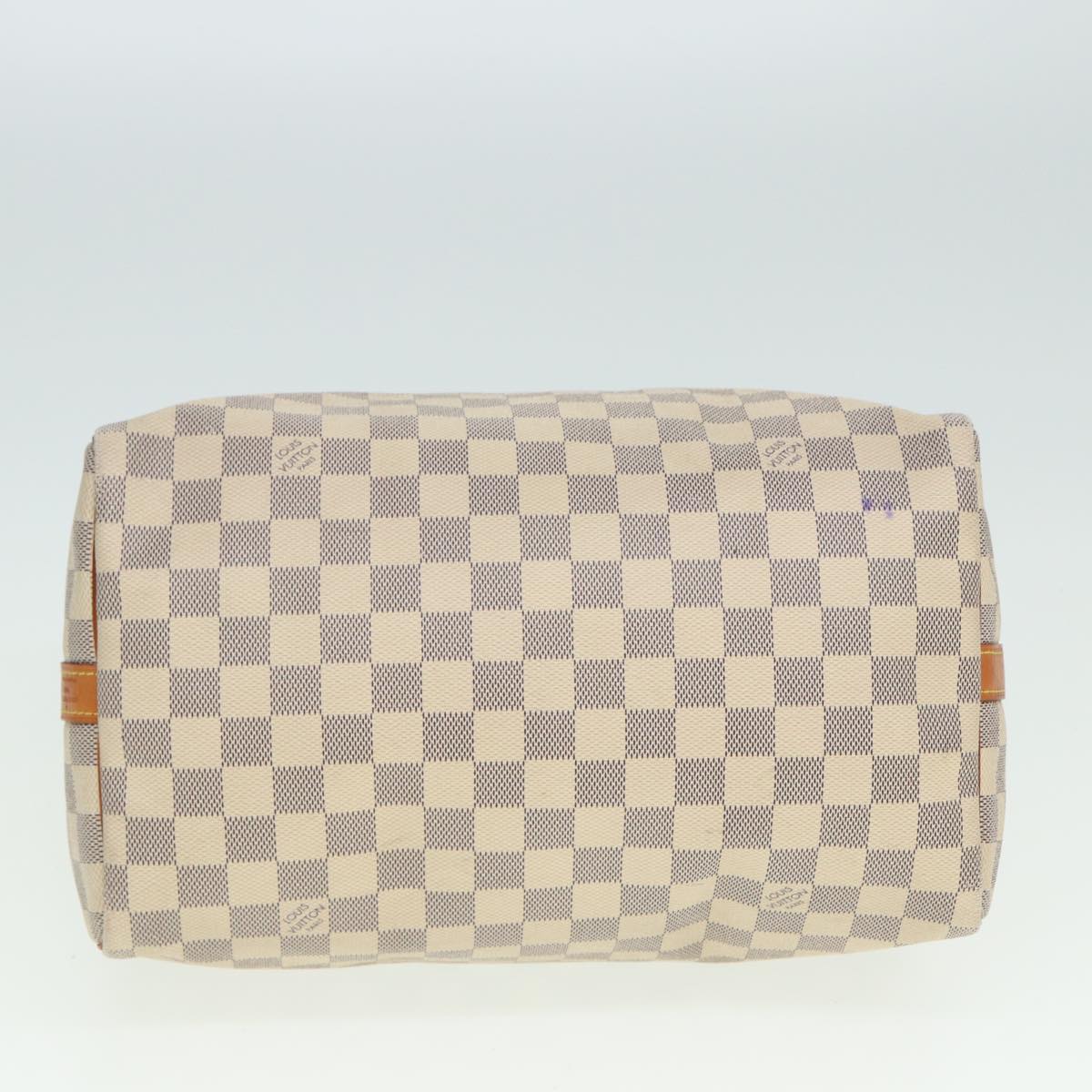 LOUIS VUITTON Damier Azur Speedy Bandouliere 30 Hand Bag 2way N41052 Auth 78898