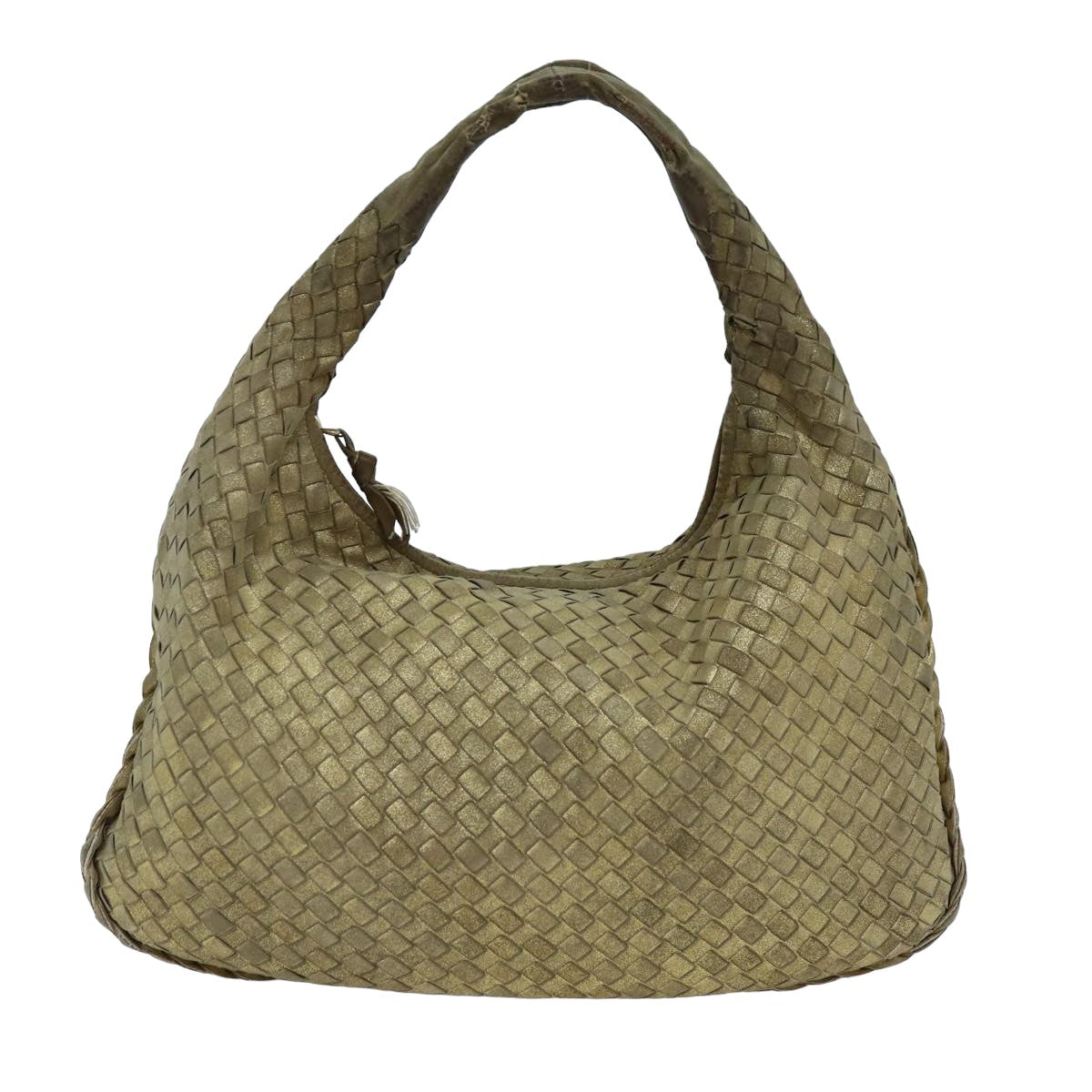 BOTTEGA VENETA INTRECCIATO Tote Bag Leather Gold 115653 Auth 78911 - 0