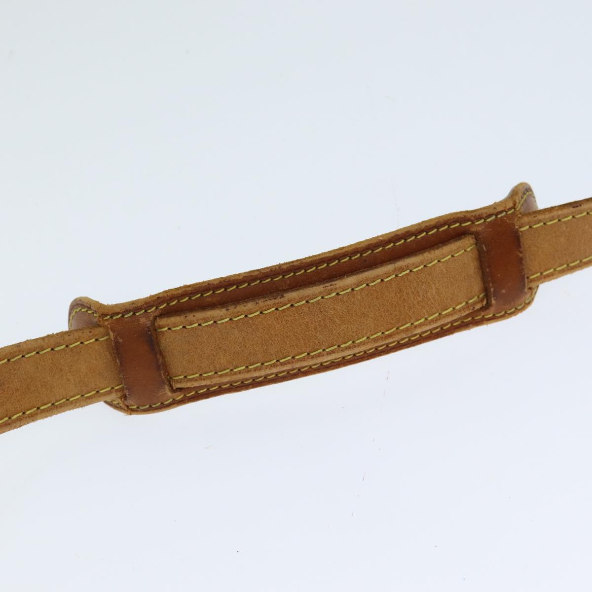 LOUIS VUITTON Adjustable Shoulder Strap Leather 36.2""-43.3"" Beige Auth 78919