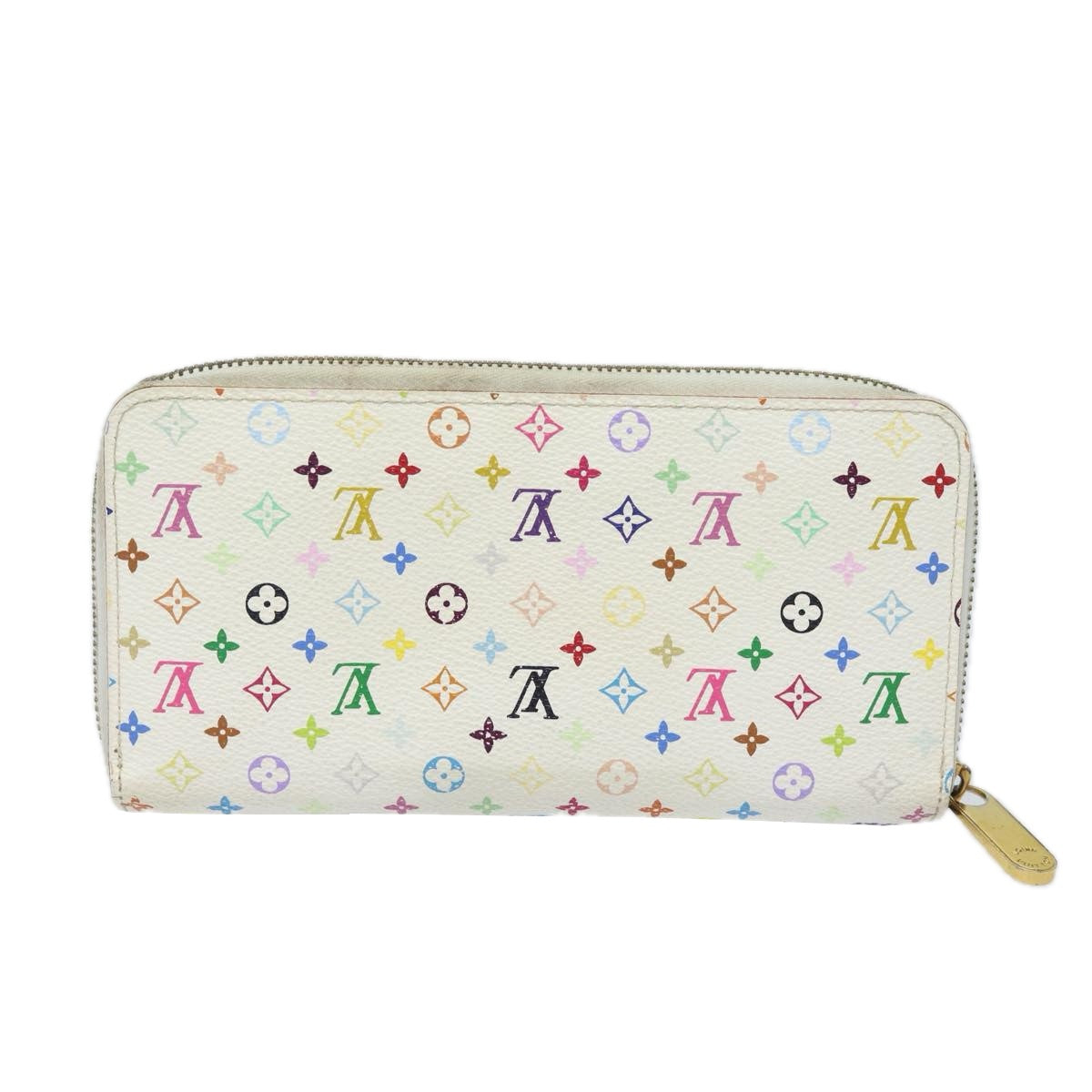 LOUIS VUITTON Monogram Multicolor Zippy Wallet White M60241 LV Auth 78954 - 0