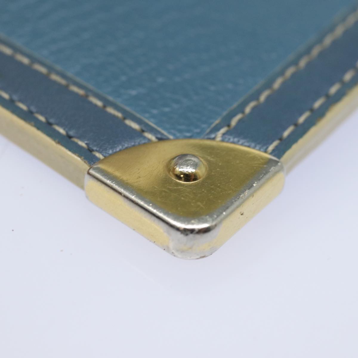 LOUIS VUITTON Suhari Pochette Cles Coin Purse Blue M91825 LV Auth 78957