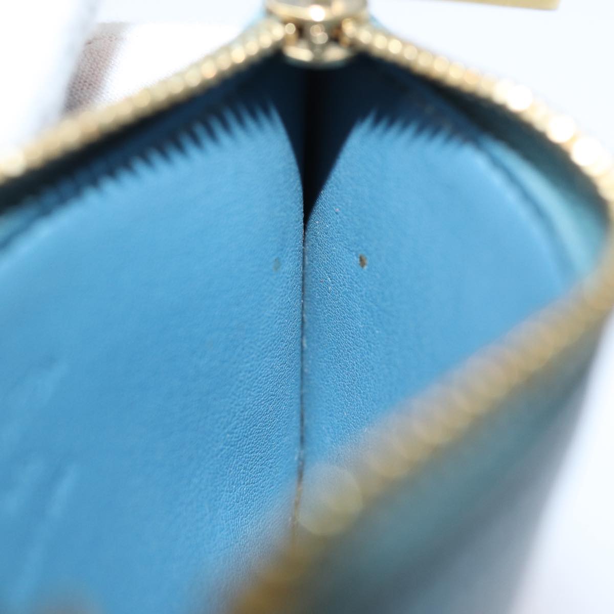 LOUIS VUITTON Suhari Pochette Cles Coin Purse Blue M91825 LV Auth 78957