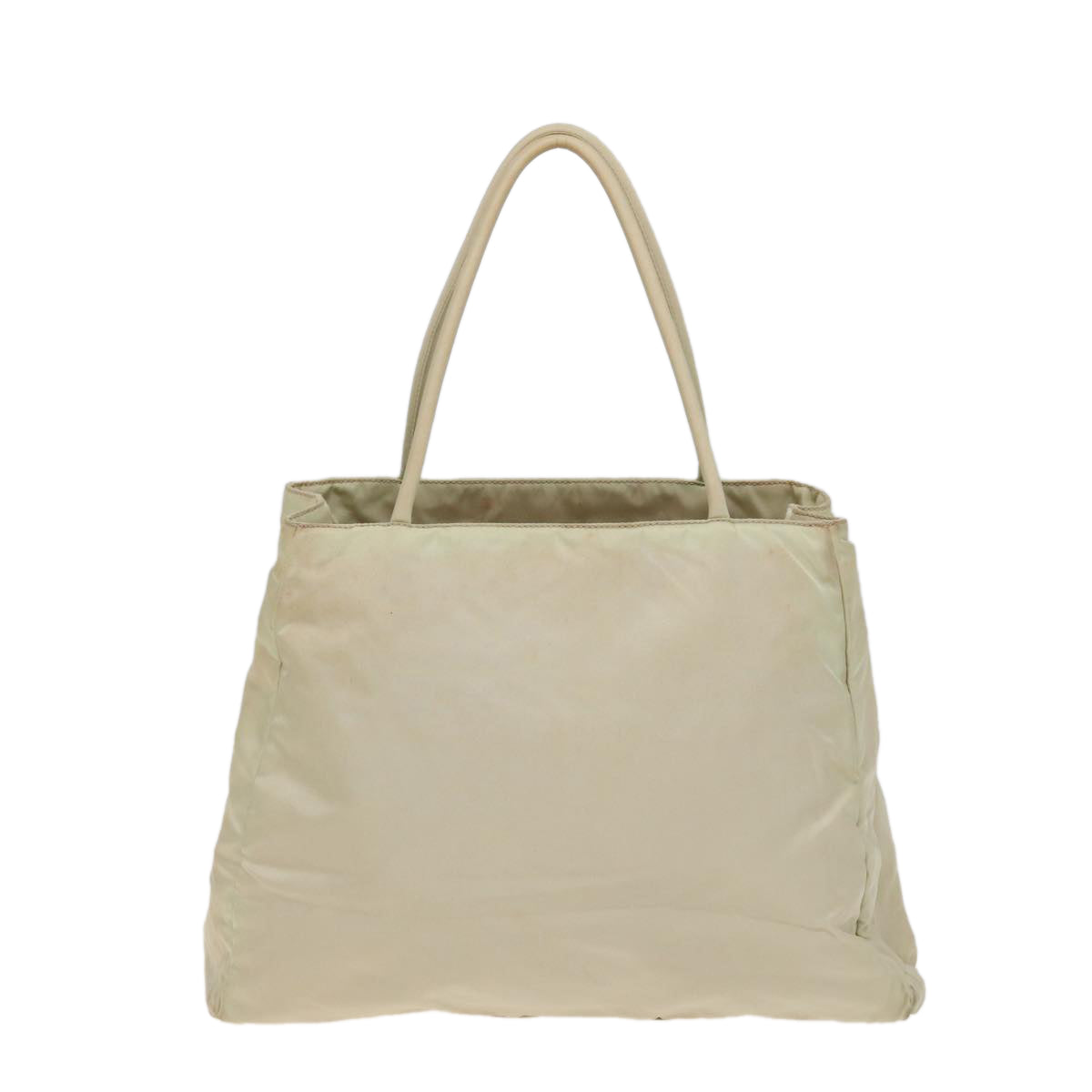 PRADA Hand Bag Nylon White Auth 78963 - 0