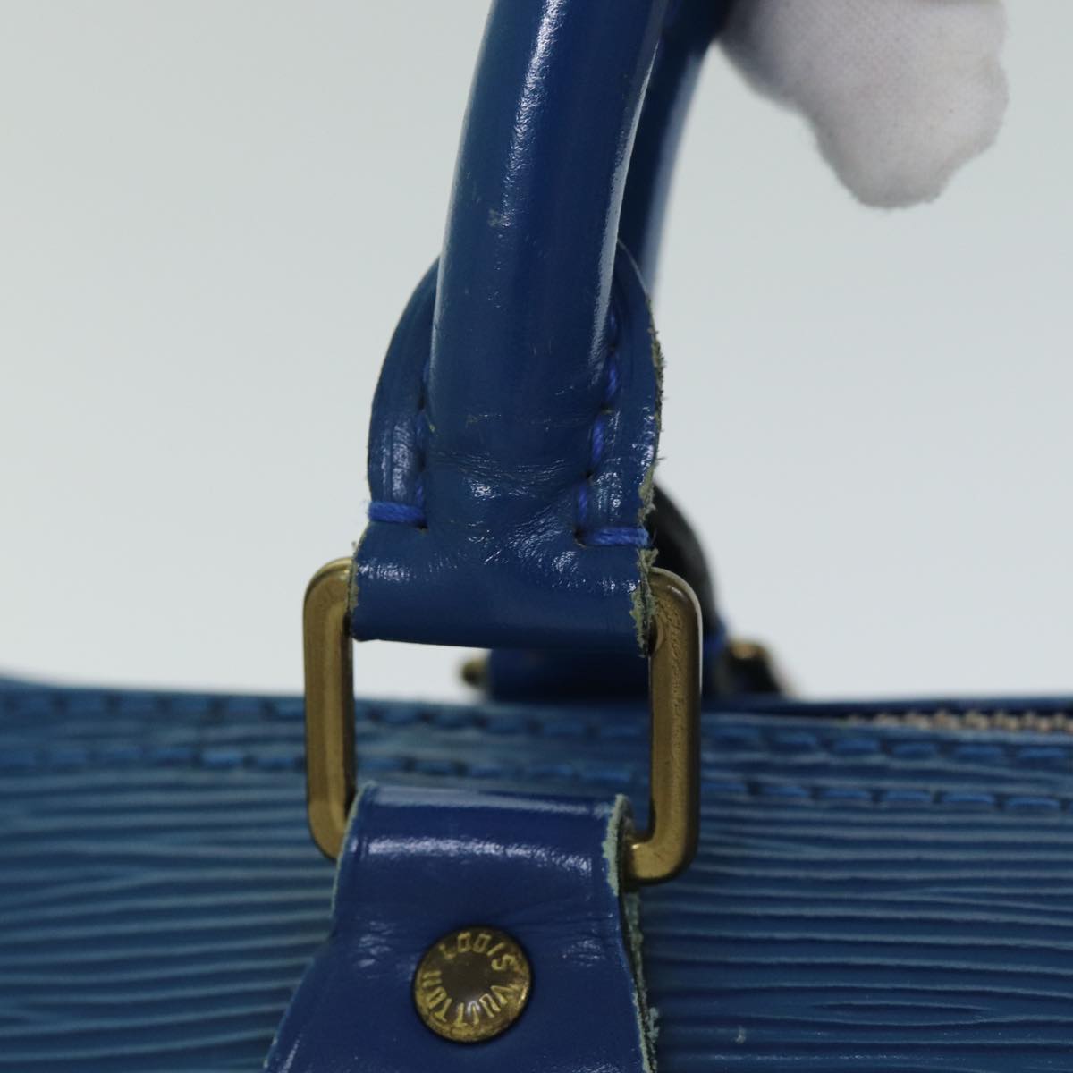 LOUIS VUITTON Epi Speedy 30 Hand Bag Toledo Blue M43005 LV Auth 78986