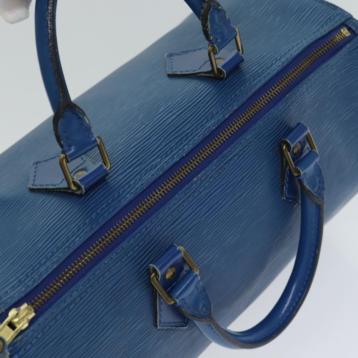 LOUIS VUITTON Epi Speedy 30 Hand Bag Toledo Blue M43005 LV Auth 78986