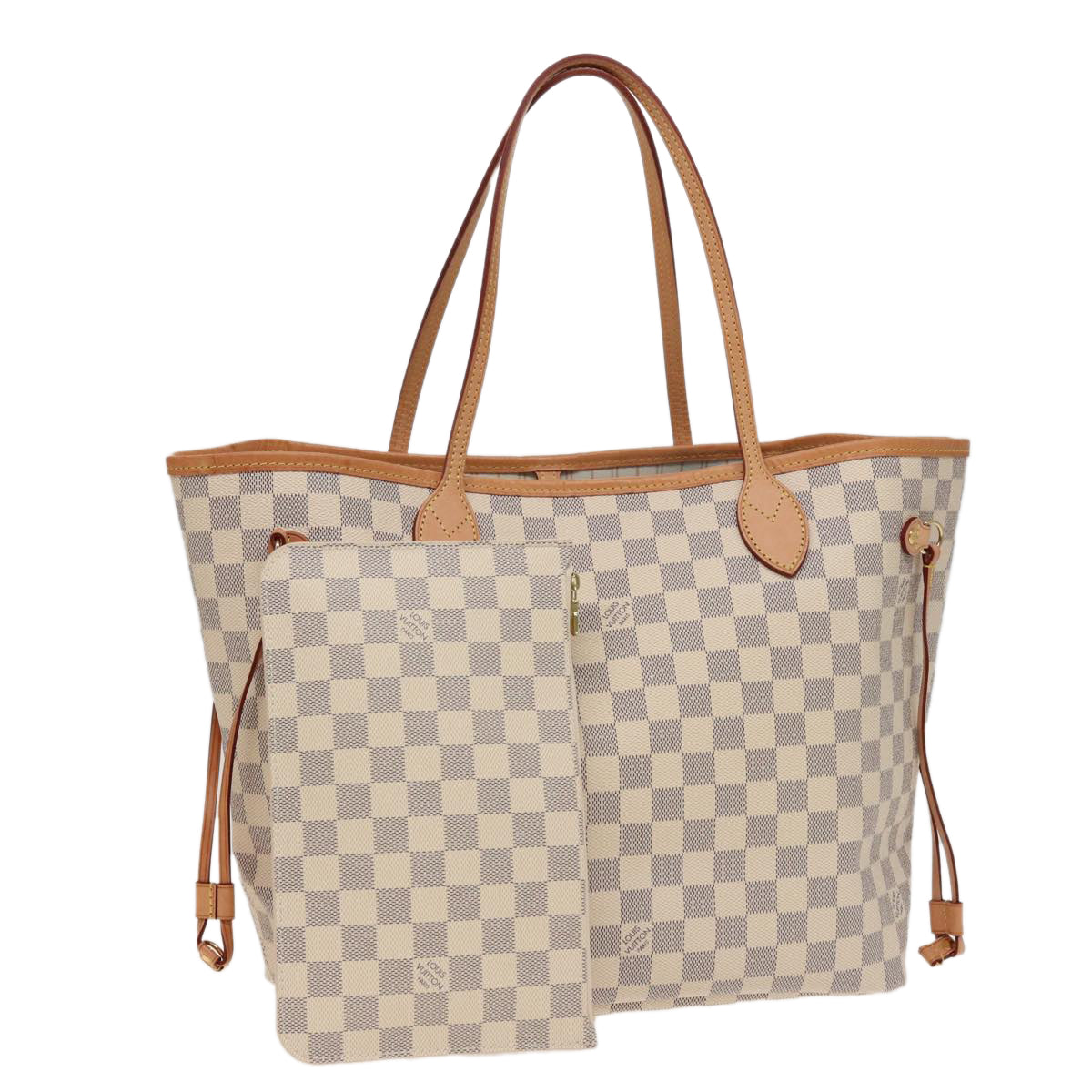 LOUIS VUITTON Damier Azur Neverfull MM Tote Bag N41605 LV Auth 78990A