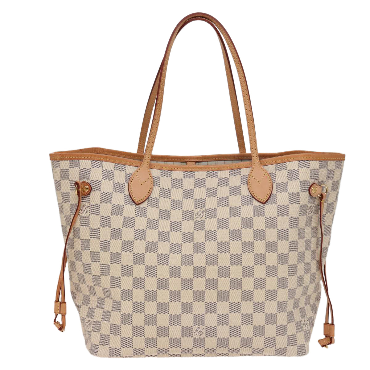 LOUIS VUITTON Damier Azur Neverfull MM Tote Bag N41605 LV Auth 78990A