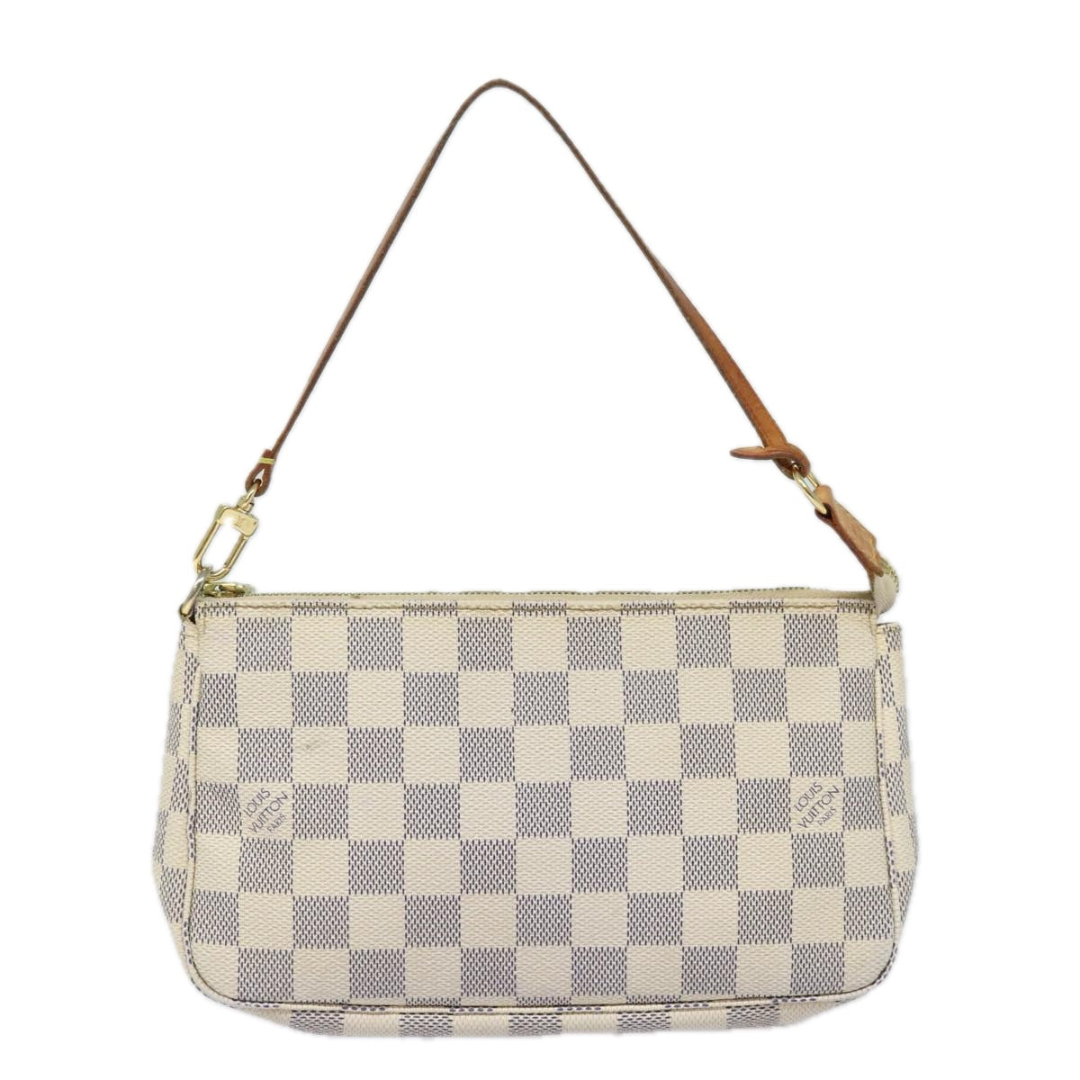 LOUIS VUITTON Damier Azur Pochette Accessoires Pouch N51986 LV Auth 79021