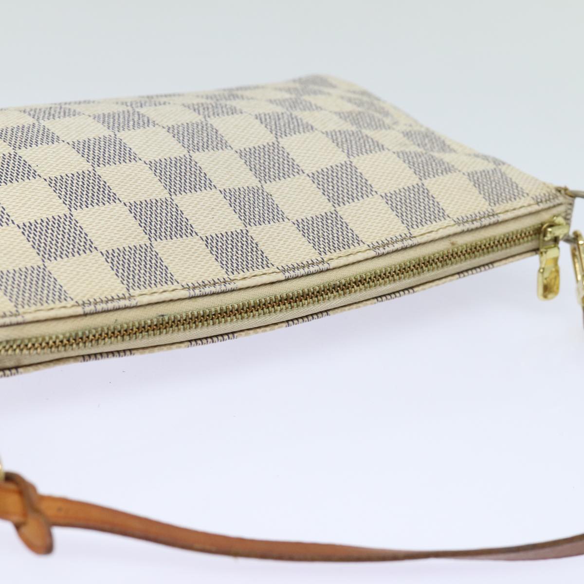 LOUIS VUITTON Damier Azur Pochette Accessoires Pouch N51986 LV Auth 79021