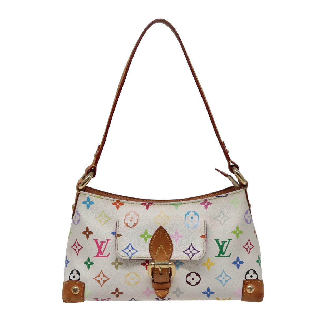 LOUIS VUITTON Monogram Multicolor Eliza Shoulder Bag White M40098 LV Auth 79025