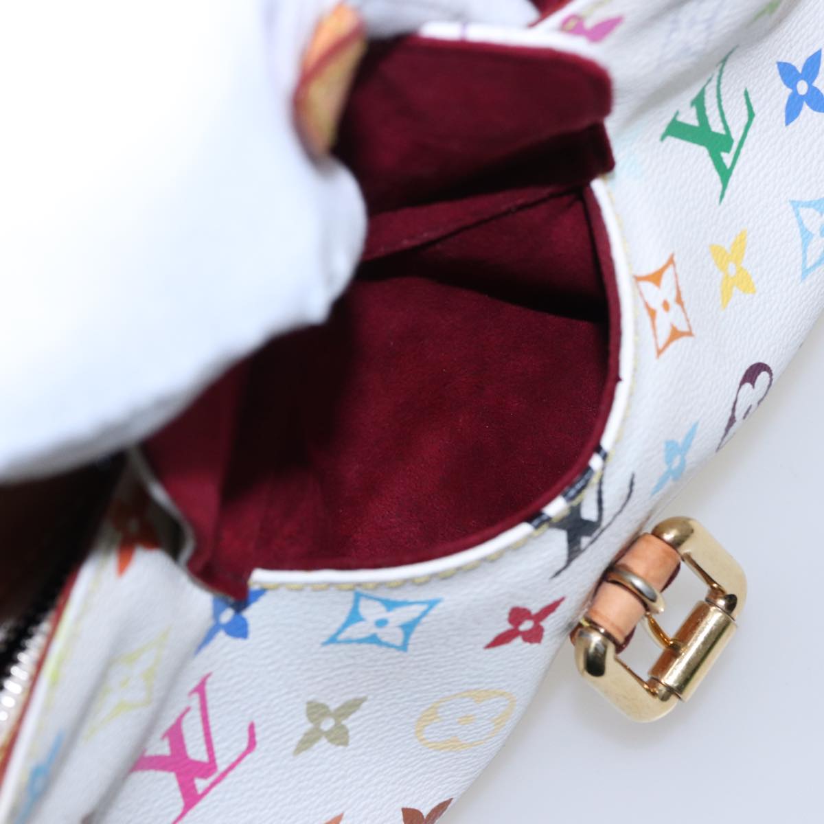 LOUIS VUITTON Monogram Multicolor Eliza Shoulder Bag White M40098 LV Auth 79025