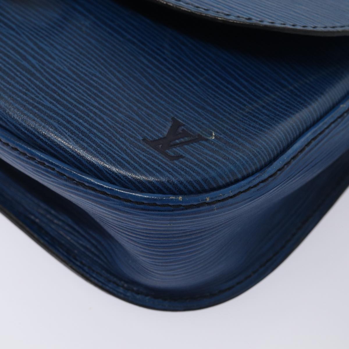 LOUIS VUITTON Epi Saint Cloud GM Shoulder Bag Toledo Blue M52195 LV Auth 79085