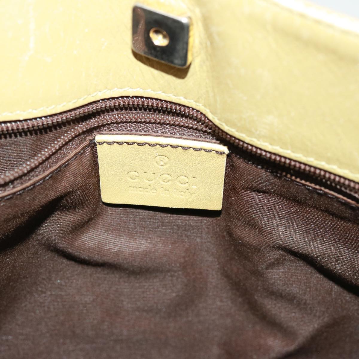 GUCCI GG Canvas Shoulder Bag Beige 91762 Auth 79100