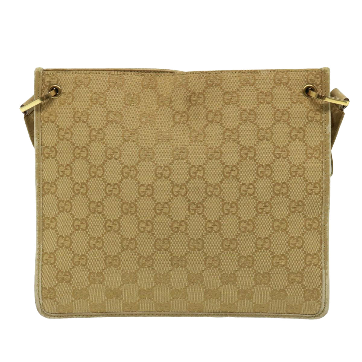 GUCCI GG Canvas Shoulder Bag Beige 91762 Auth 79100