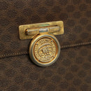 CELINE Macadam Canvas Hand Bag PVC Brown Auth 79102-9