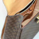 CELINE Macadam Canvas Hand Bag PVC Brown Auth 79102-19