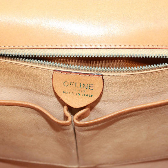 CELINE Macadam Canvas Hand Bag PVC Brown Auth 79102