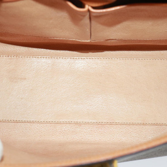 CELINE Macadam Canvas Handtasche PVC Braun Auth 79102