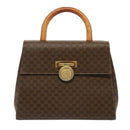 CELINE Macadam Canvas Hand Bag PVC Brown Auth 79102-13
