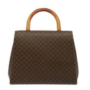 CELINE Macadam Canvas Hand Bag PVC Brown Auth 79102-2