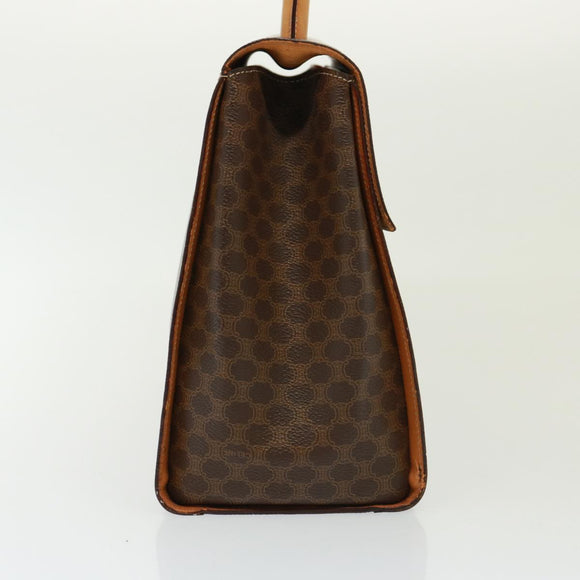 CELINE Macadam Canvas Handtasche PVC Braun Auth 79102