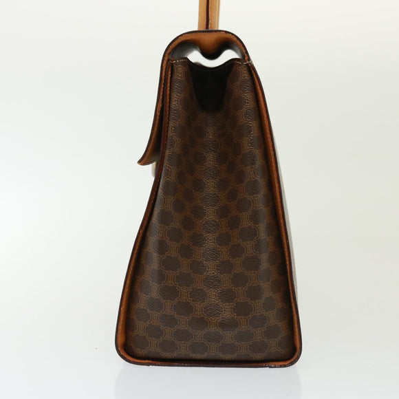 CELINE Macadam Canvas Handtasche PVC Braun Auth 79102