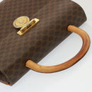 CELINE Macadam Canvas Hand Bag PVC Brown Auth 79102-6