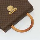 CELINE Macadam Canvas Hand Bag PVC Brown Auth 79102-7