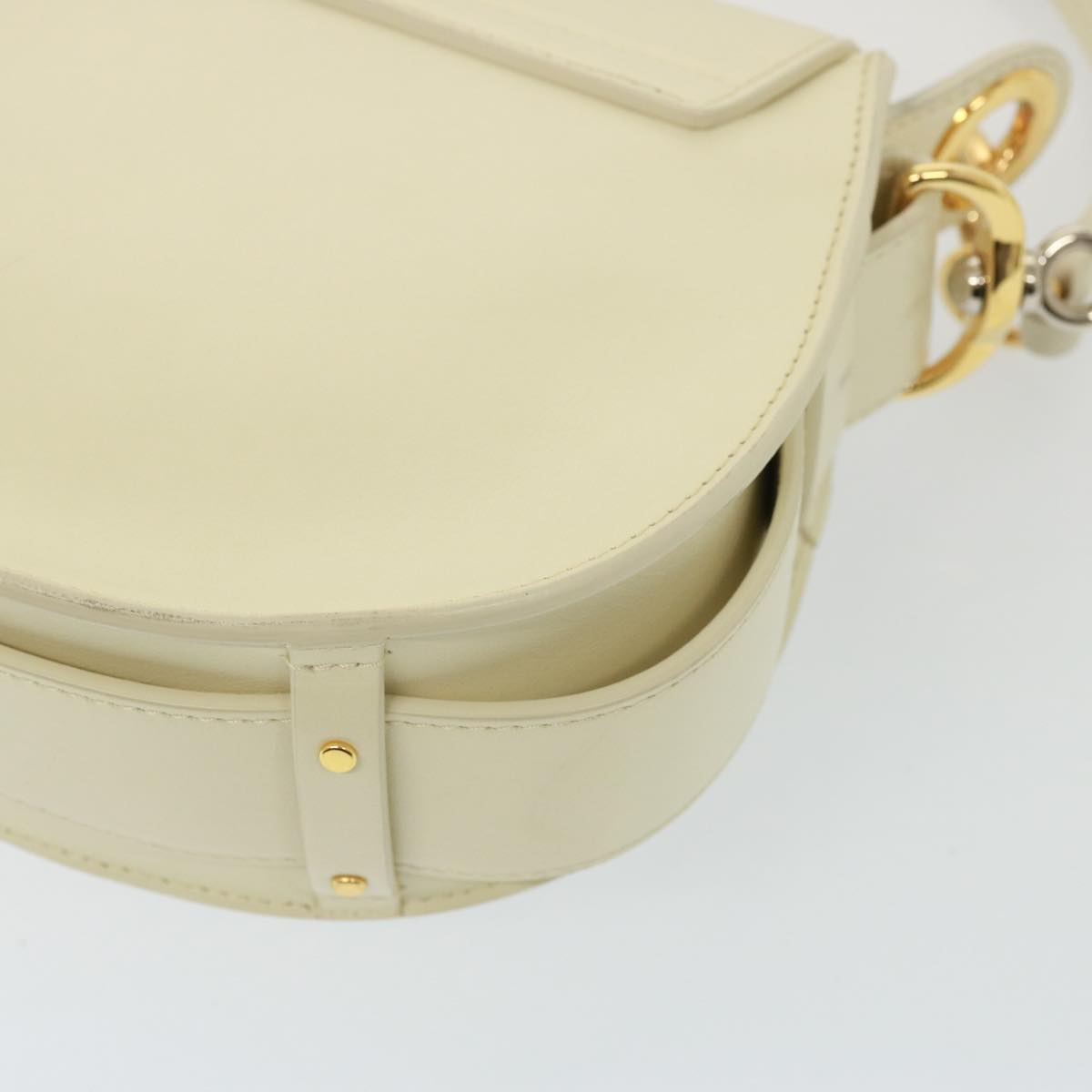 Chloe Tess Shoulder Bag Leather 2way White Auth 79105