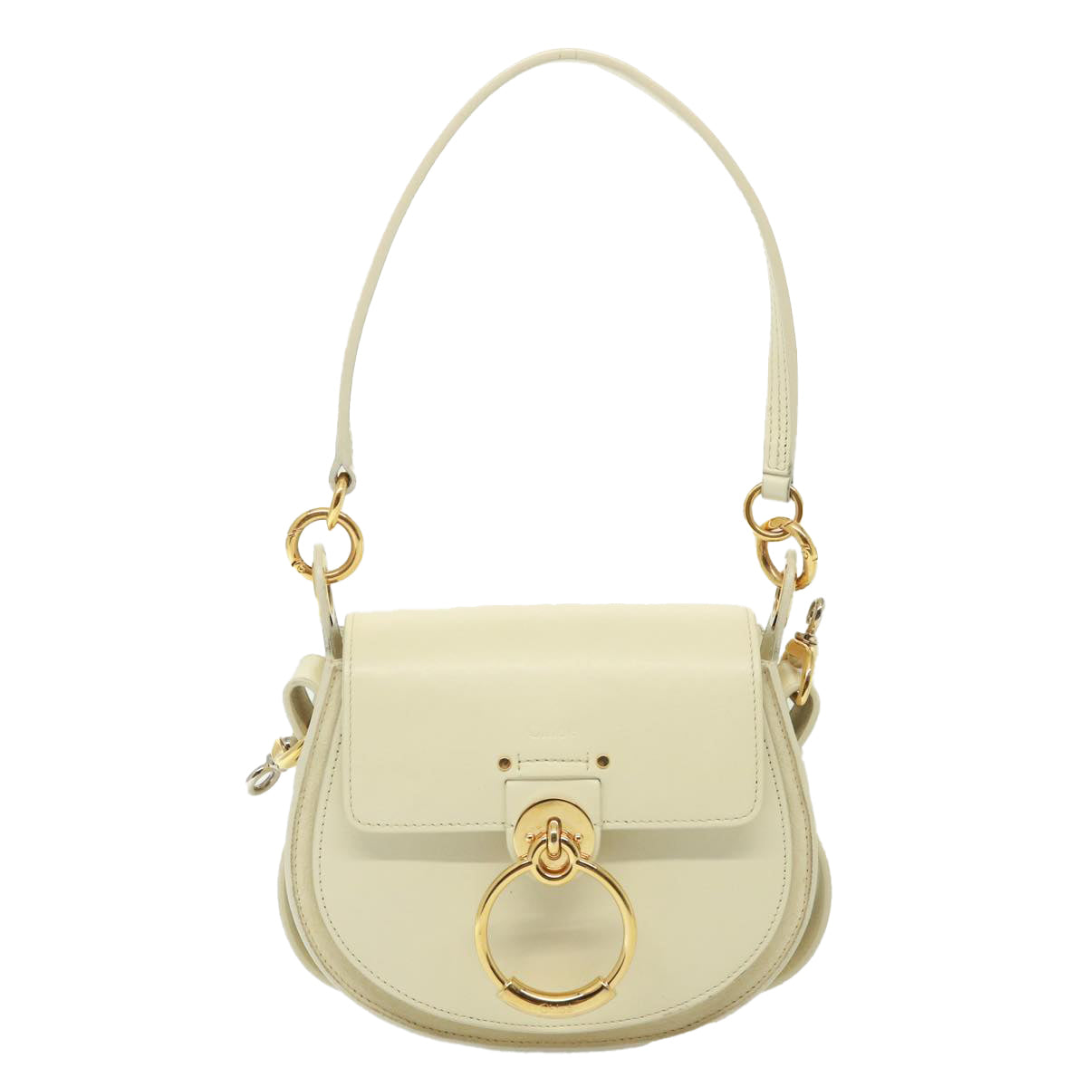 Chloe Tess Shoulder Bag Leather 2way White Auth 79105 - 0