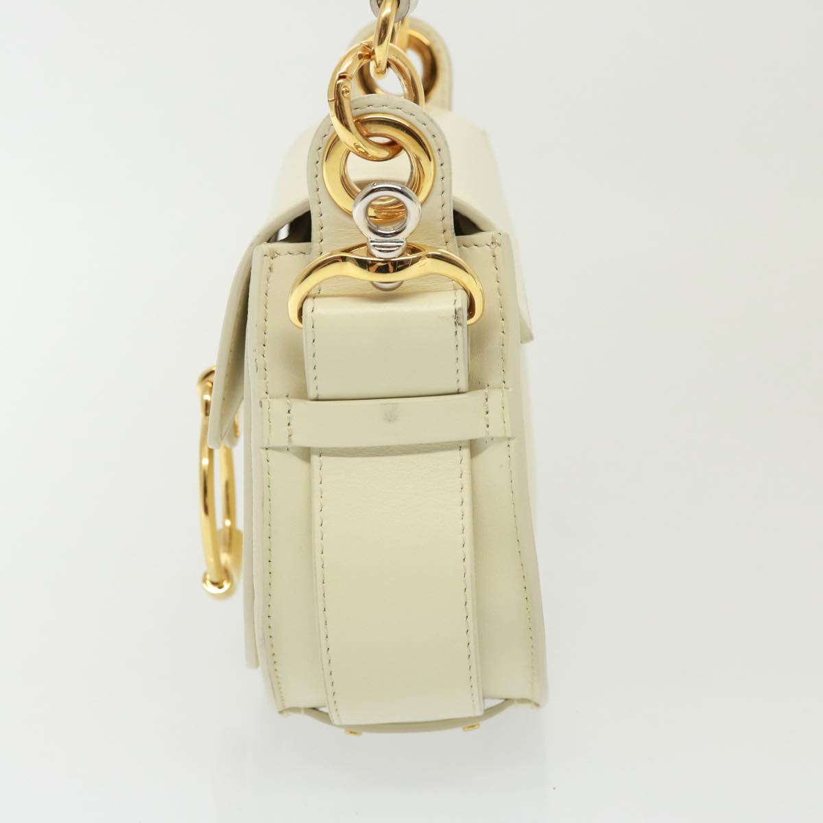 Chloe Tess Shoulder Bag Leather 2way White Auth 79105