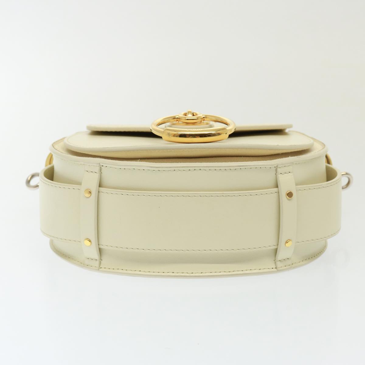 Chloe Tess Shoulder Bag Leather 2way White Auth 79105