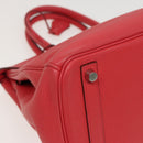 HERMES Birkin 30 Hand Bag Taurillon Clemence Leather Pink Auth 79114S-11