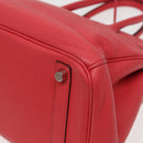 HERMES Birkin 30 Hand Bag Taurillon Clemence Leather Pink Auth 79114S-12