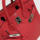 HERMES Birkin 30 Hand Bag Taurillon Clemence Leather Pink Auth 79114S-17