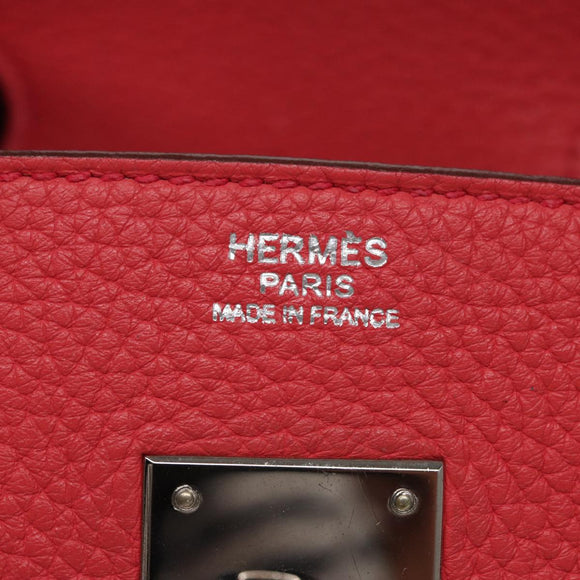 HERMES Birkin 30 Hand Bag Taurillon Clemence Leather Pink Auth 79114S