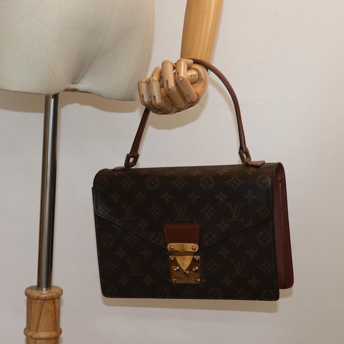 LOUIS VUITTON Monogram Concorde Hand Bag M51190 LV Auth 79126